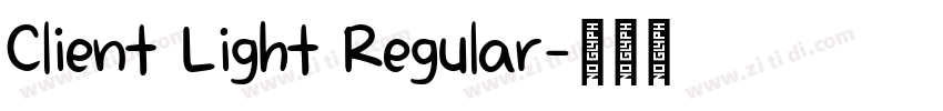 Client Light Regular字体转换